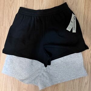 No Boundaries Black and Gray Athletic Shorts